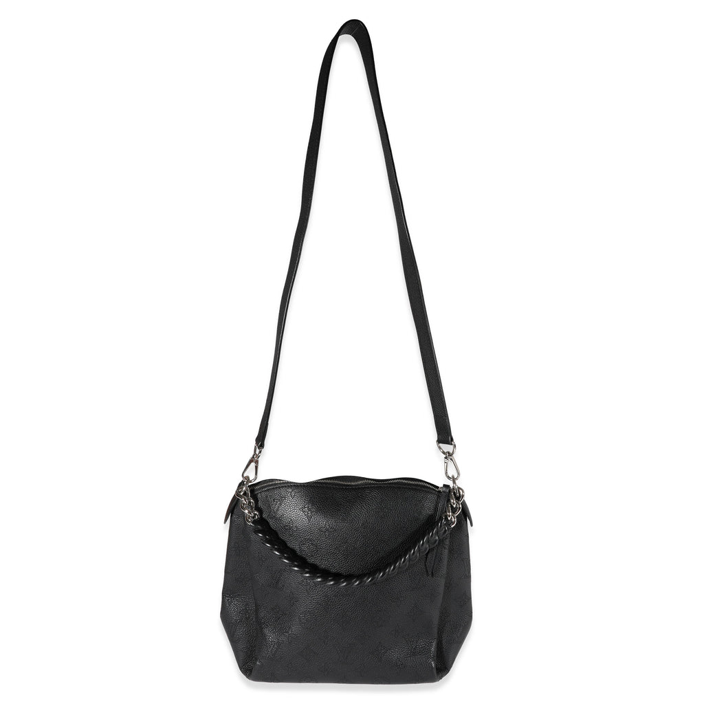 Louis Vuitton Louis Vuitton Black Mahina Leather Babylone Chain BB