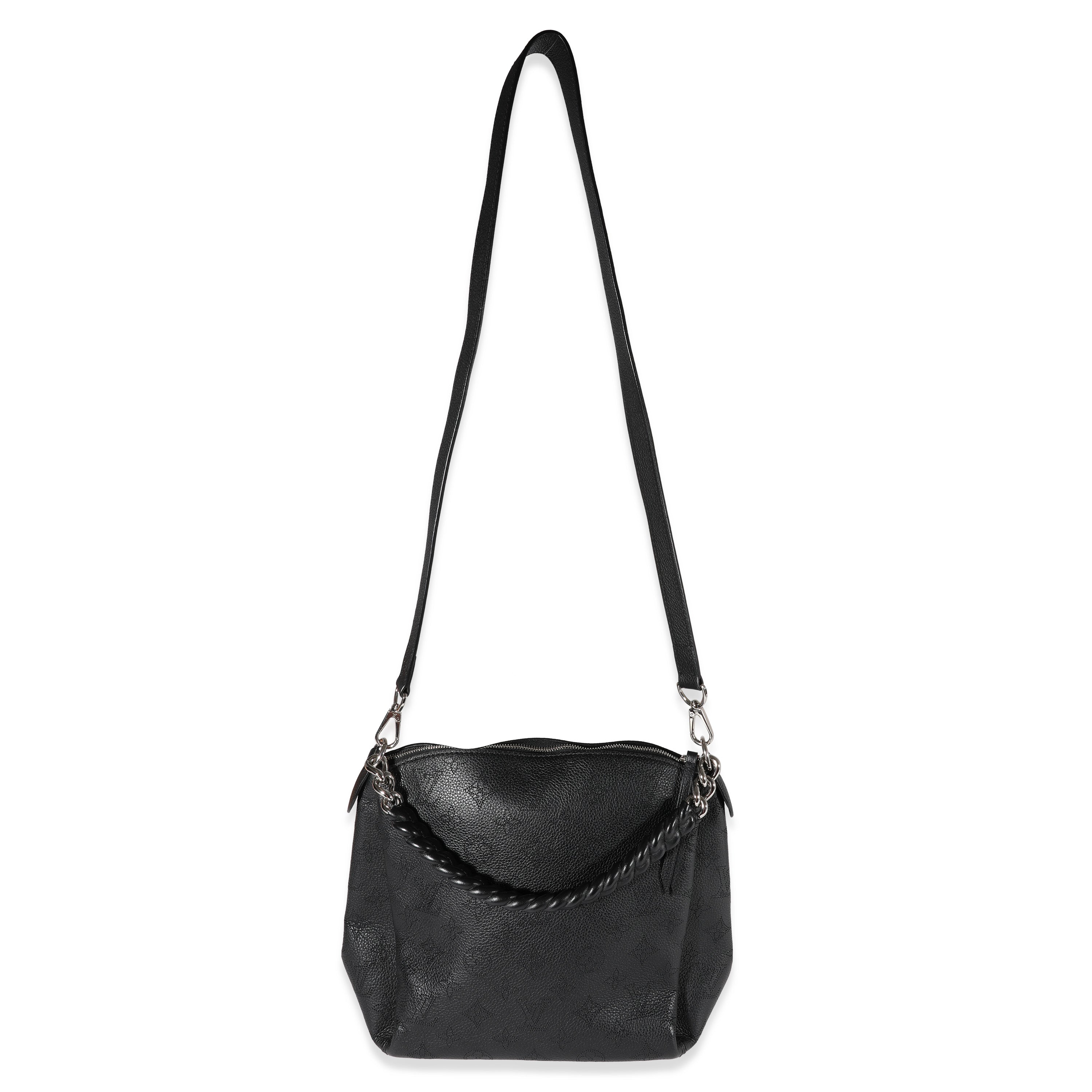 Louis Vuitton Louis Vuitton Black Mahina Leather Babylone Chain BB