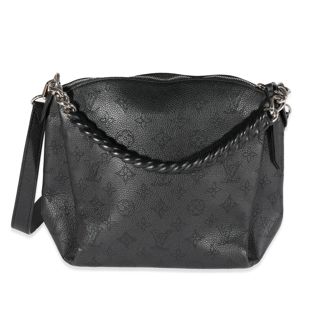 Louis Vuitton Louis Vuitton Black Mahina Leather Babylone Chain BB
