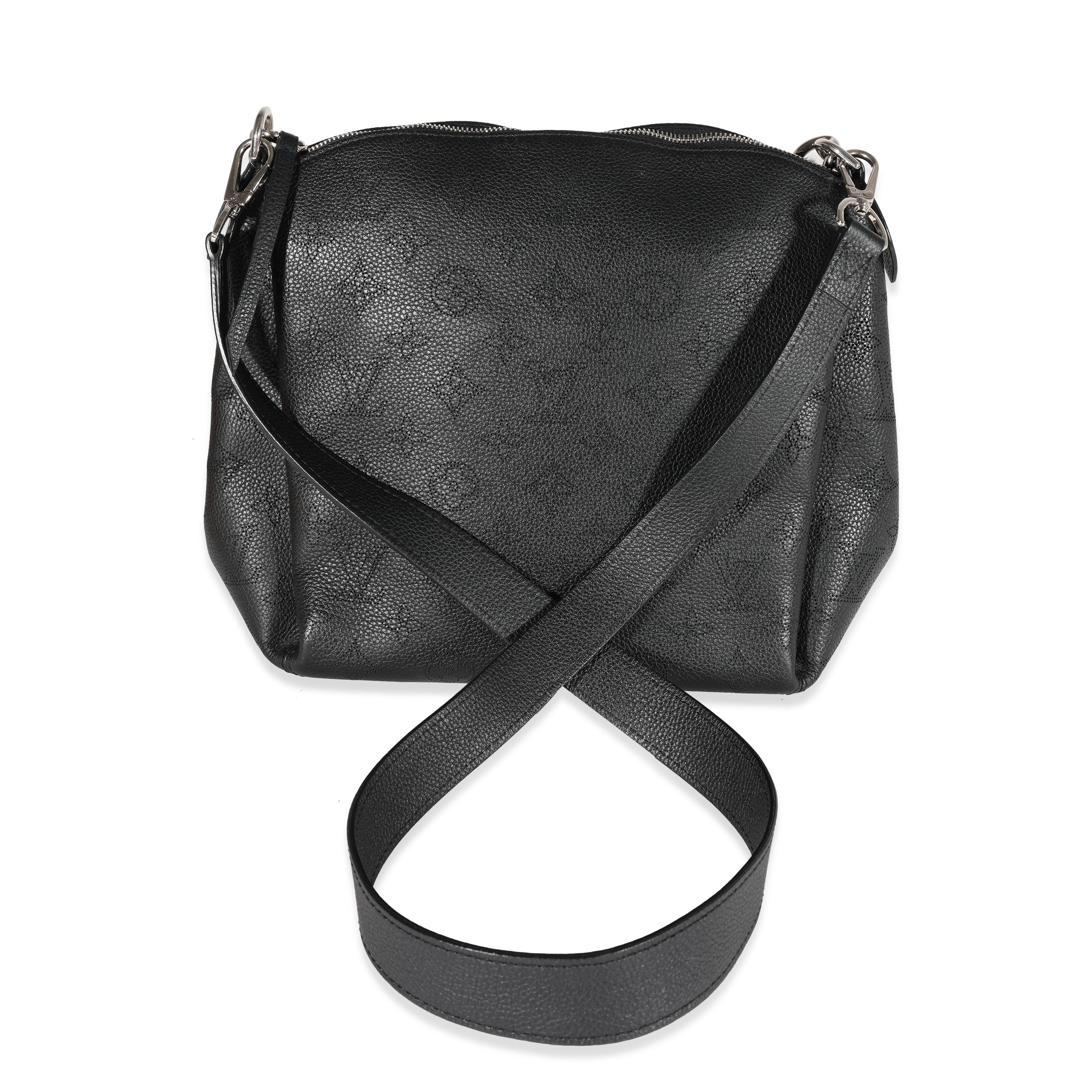 Louis Vuitton Louis Vuitton Black Mahina Leather Babylone Chain BB