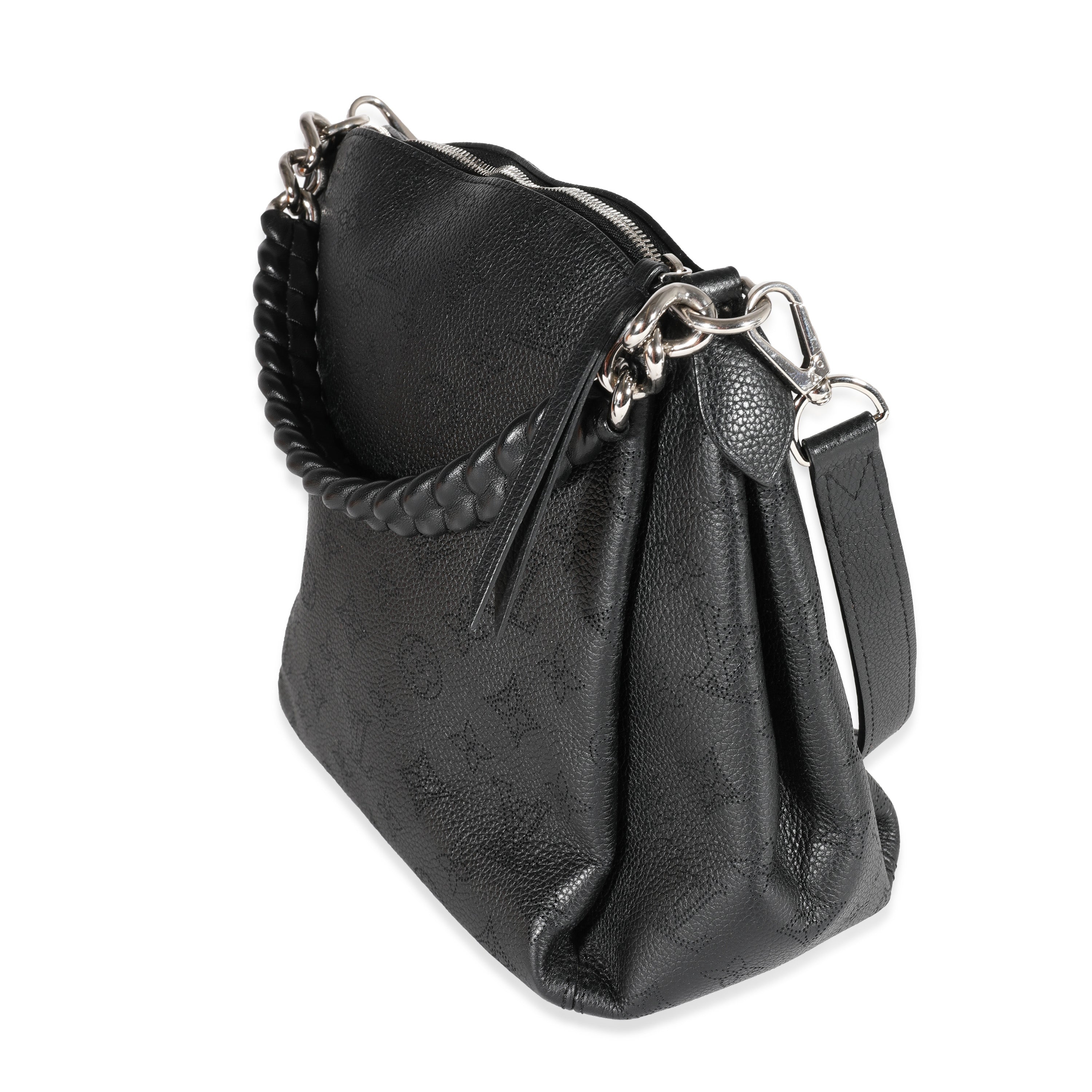 Louis Vuitton Louis Vuitton Black Mahina Leather Babylone Chain BB
