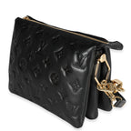 Louis Vuitton Louis Vuitton Black Monogram Puffy Lambskin Coussin BB