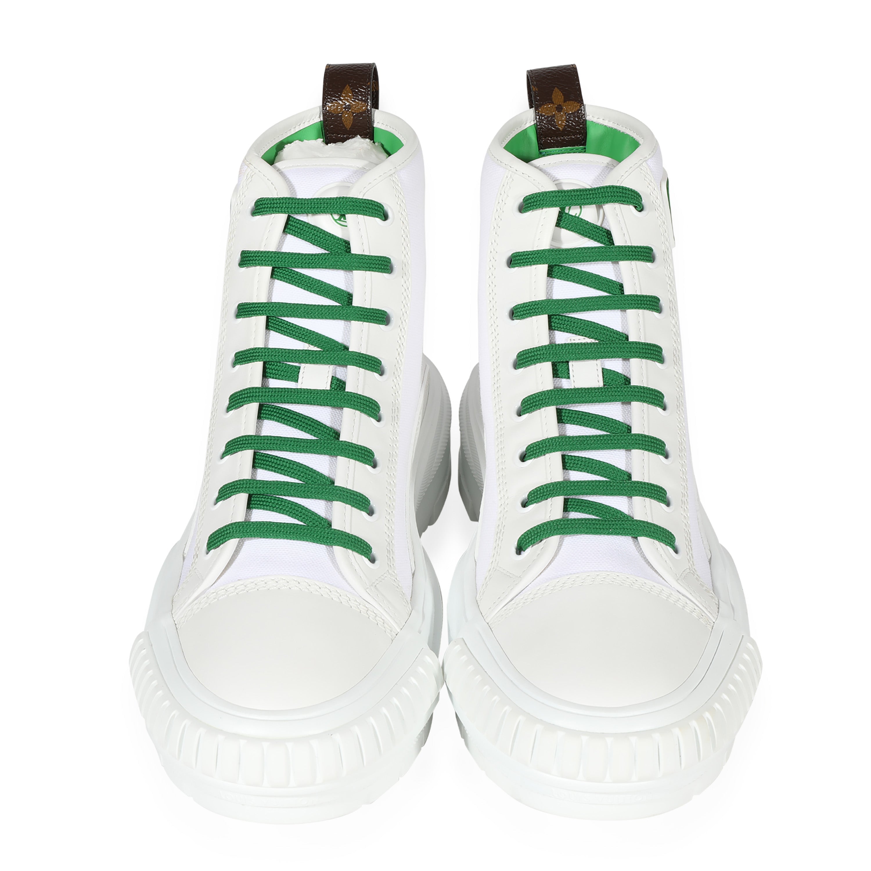 Louis Vuitton Squad Sneaker Boot White Green