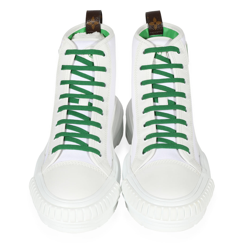 Louis Vuitton Squad Sneaker Boot White Green