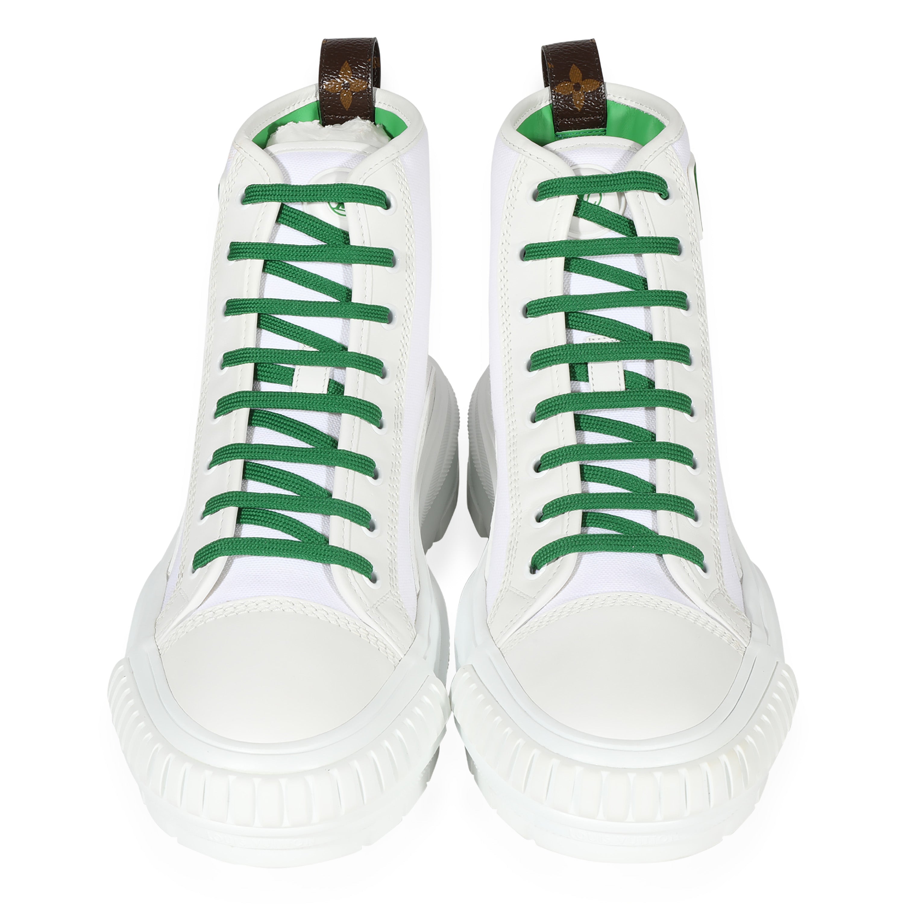 Louis Vuitton Squad Sneaker Boot White Green