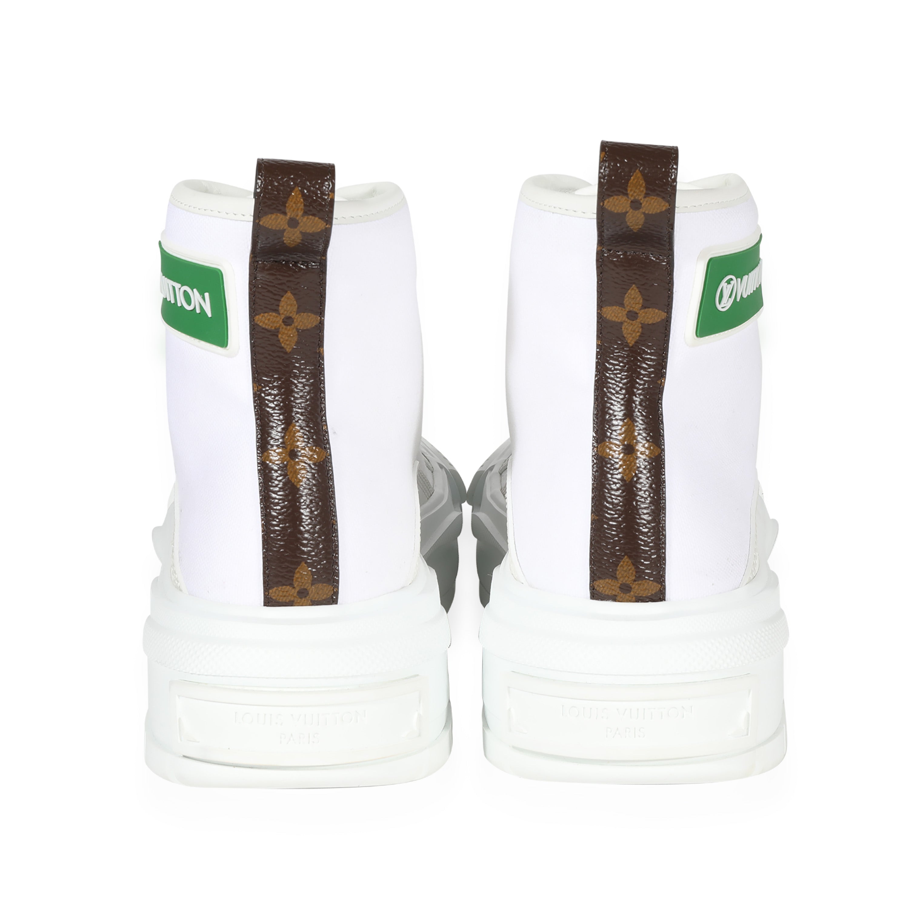 Louis Vuitton Squad Sneaker Boot White Green