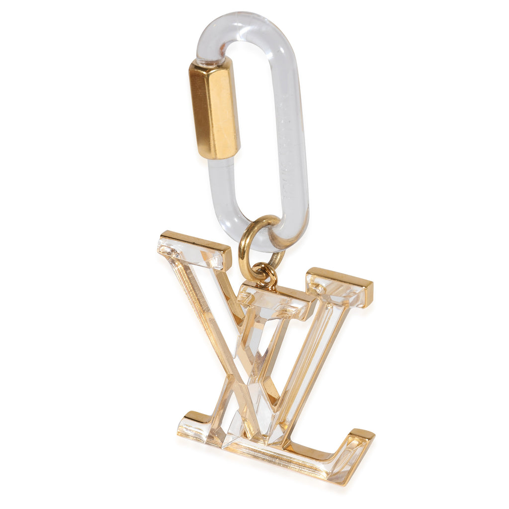 Louis Vuitton Louis Vuitton Clear Resin & Gold Metal LV Prism Bag Charm