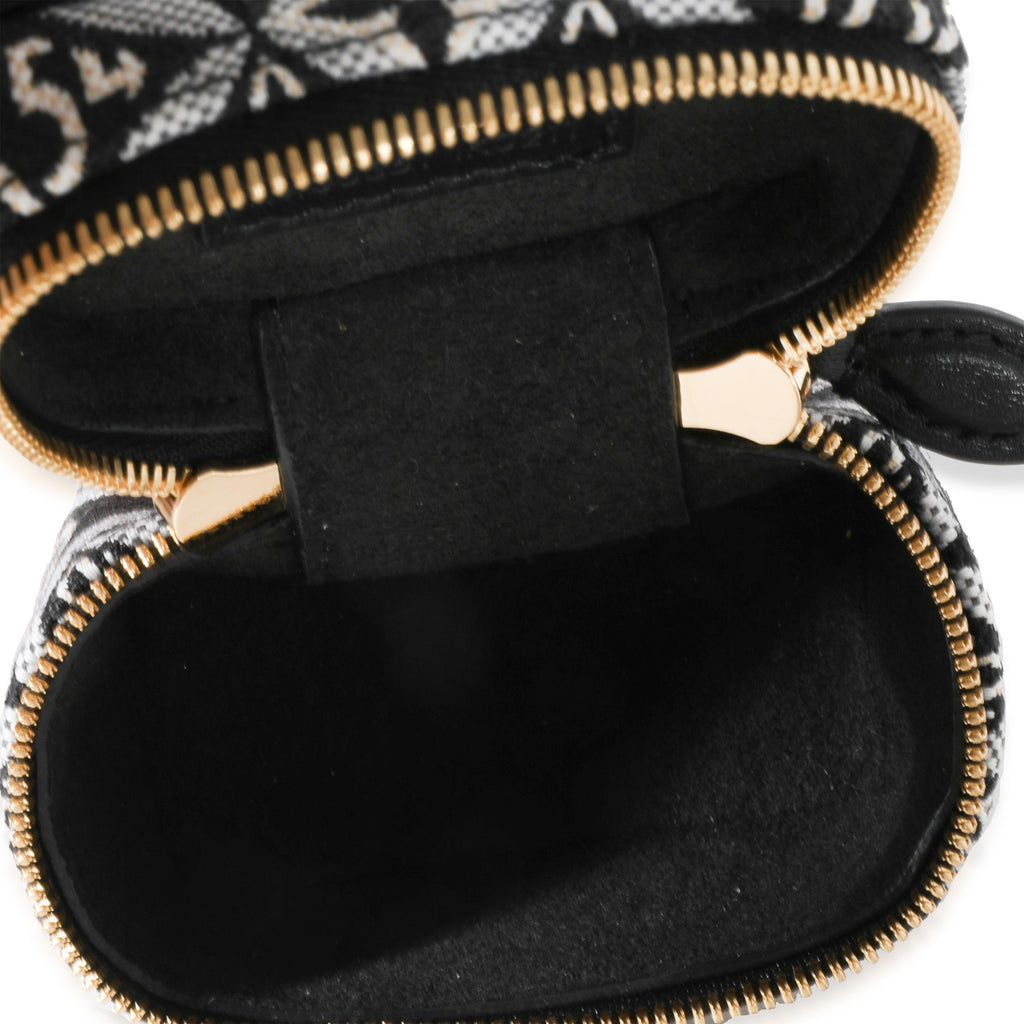 Louis Vuitton Louis Vuitton Black & White Jacquard Since 1854 Vanity Bag Charm