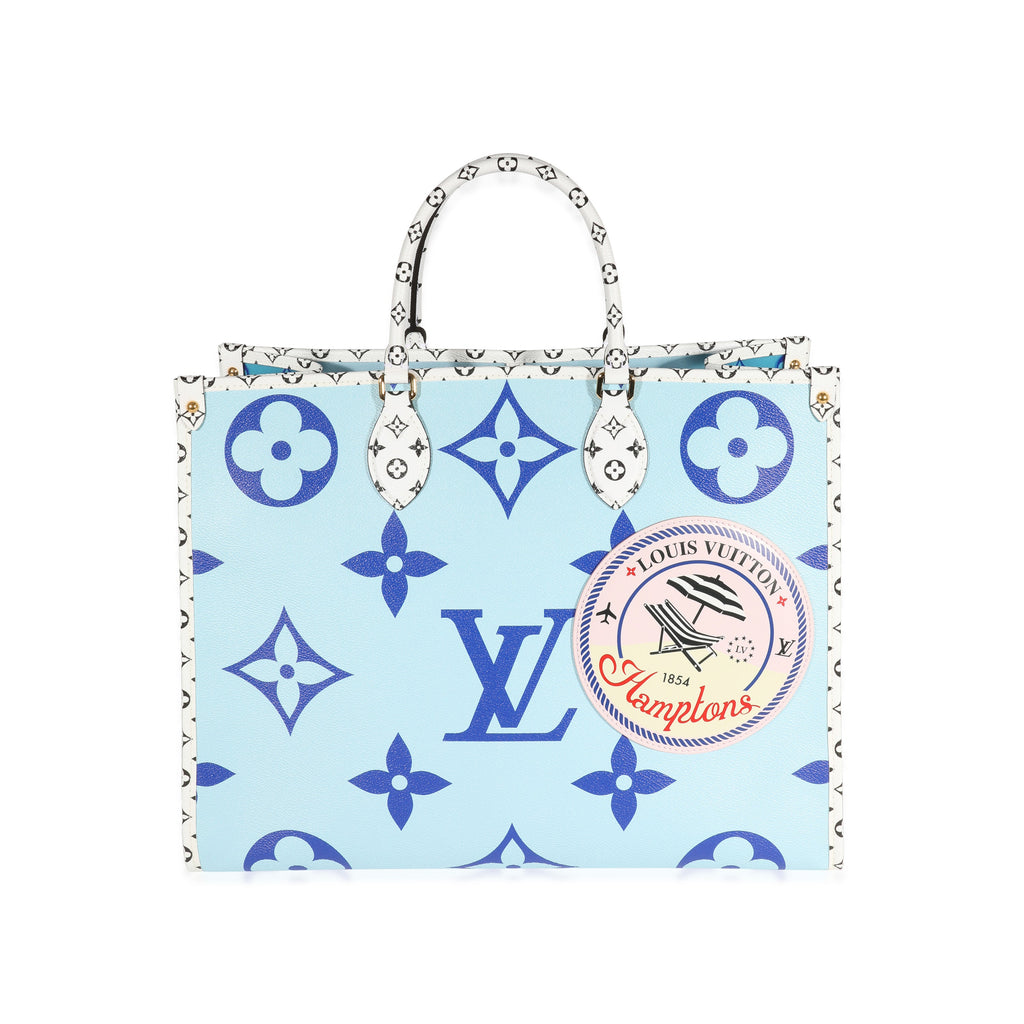 Louis Vuitton Louis Vuitton Limited Edition Blue Monogram Giant Hamptons Onthego