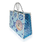 Louis Vuitton Louis Vuitton Limited Edition Blue Monogram Giant Hamptons Onthego