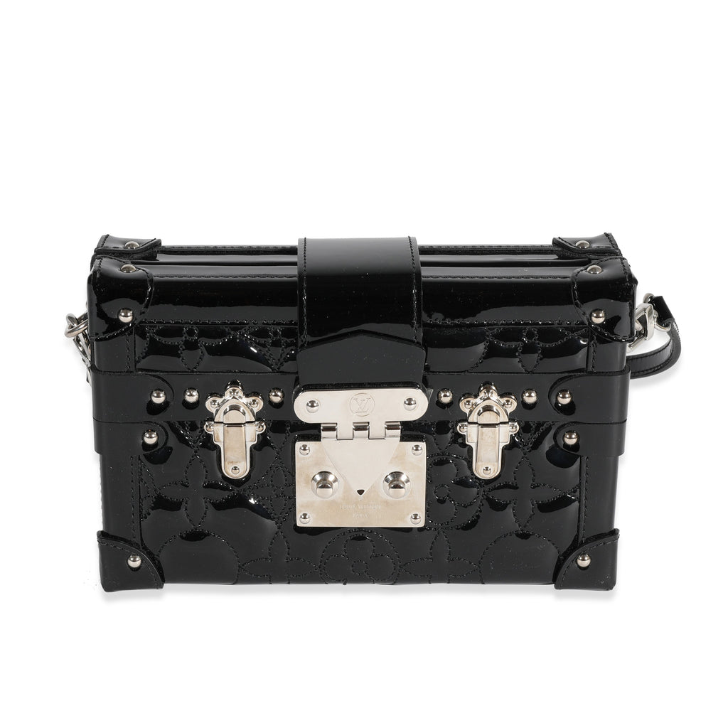 Louis Vuitton Louis Vuitton Black Fleur Monogram Vernis Petite Malle