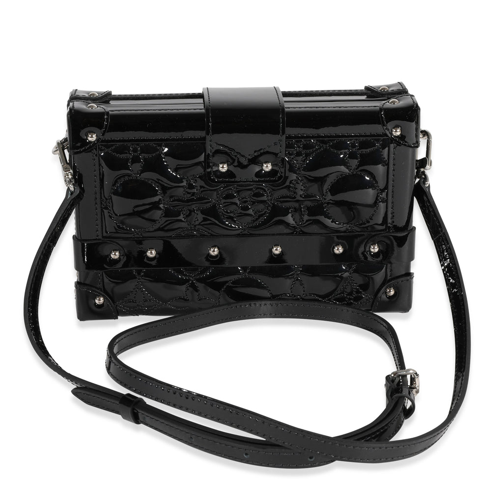 Louis Vuitton Louis Vuitton Black Fleur Monogram Vernis Petite Malle