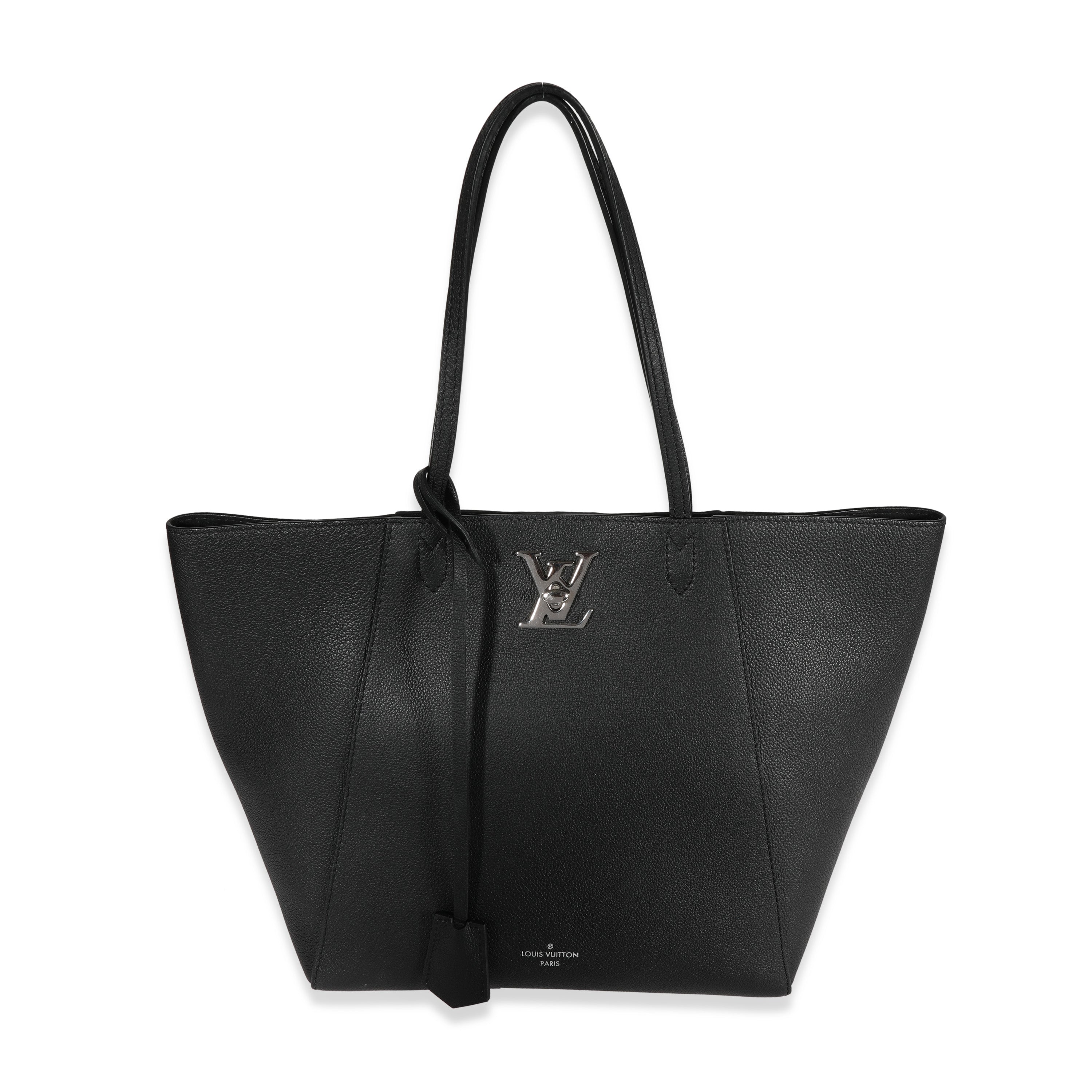 Louis Vuitton Louis Vuitton Black Grained Calfskin Lockme Cabas Tote