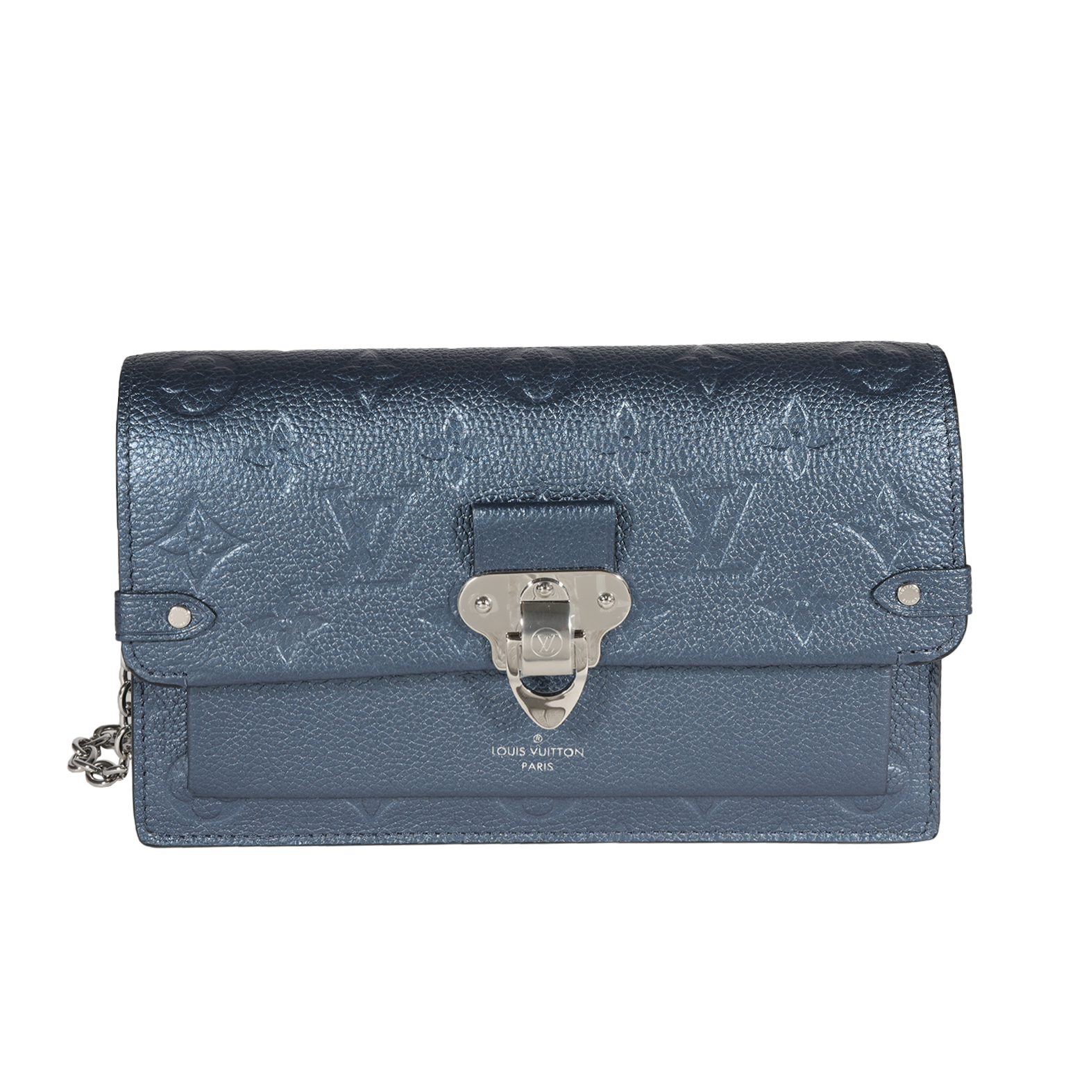 Louis Vuitton Louis Vuitton Navy Nacre Monogram Empreinte Vavin Chain Wallet