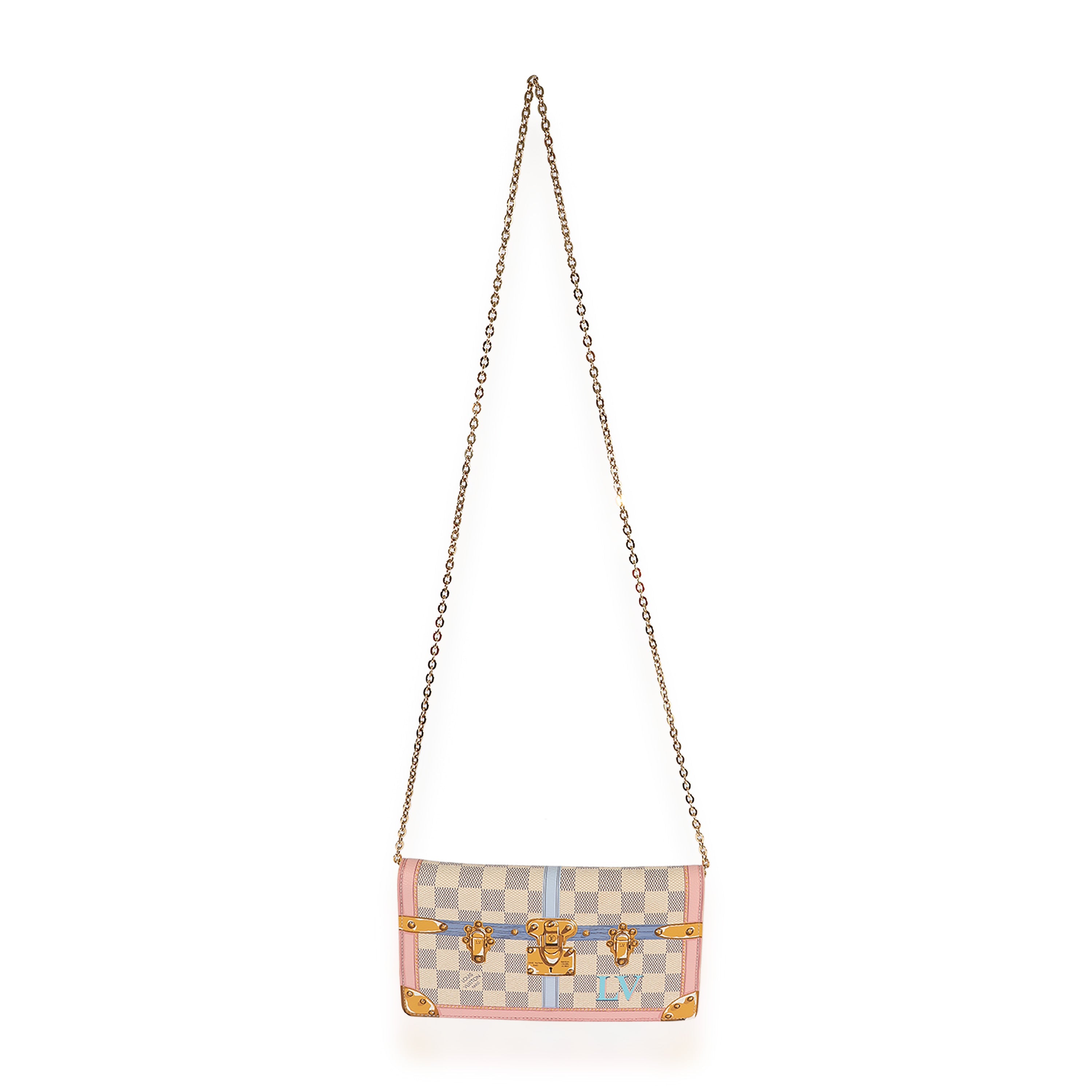 Louis Vuitton Louis Vuitton Damier Azur Summer Trunks Chain Pochette