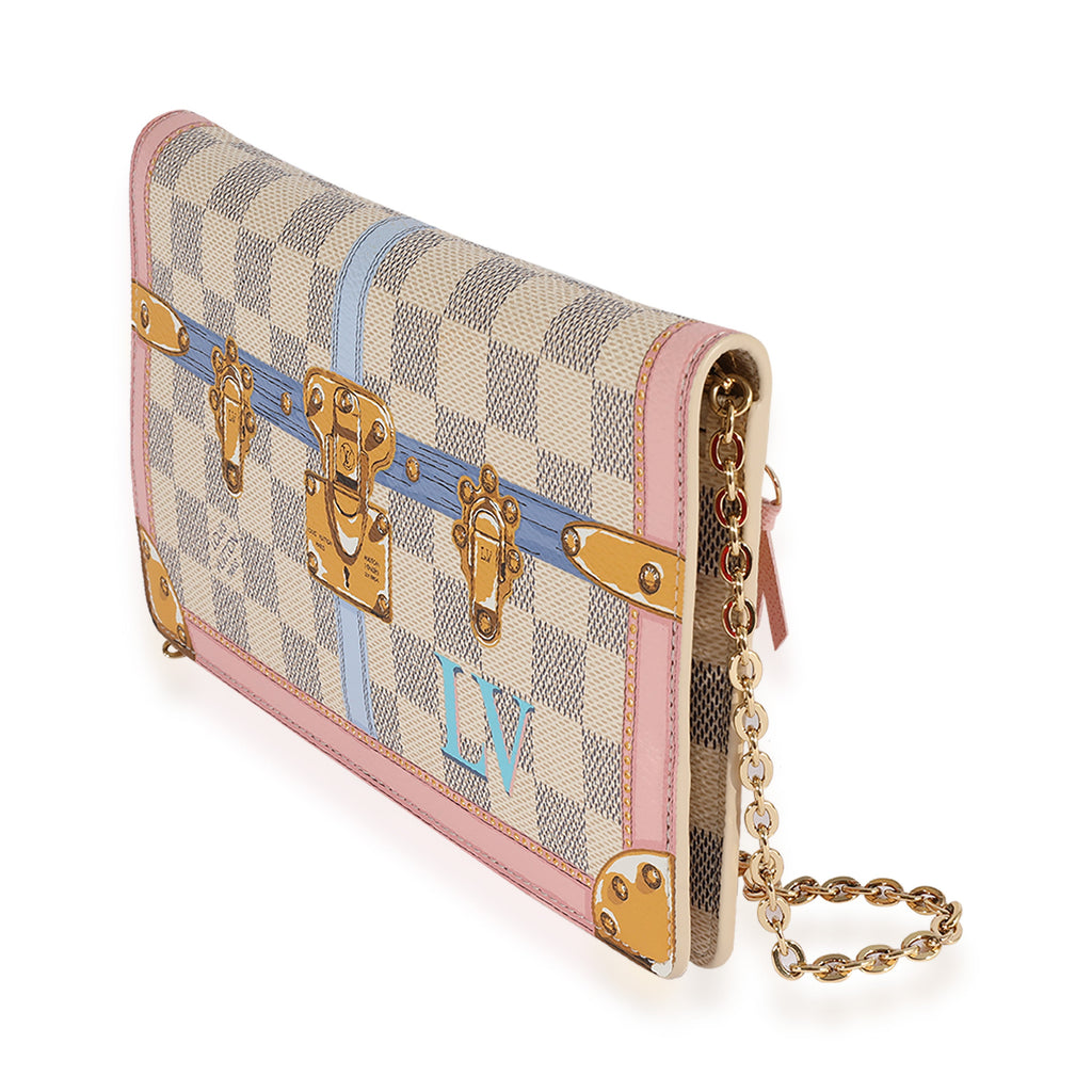 Louis Vuitton Louis Vuitton Damier Azur Summer Trunks Chain Pochette