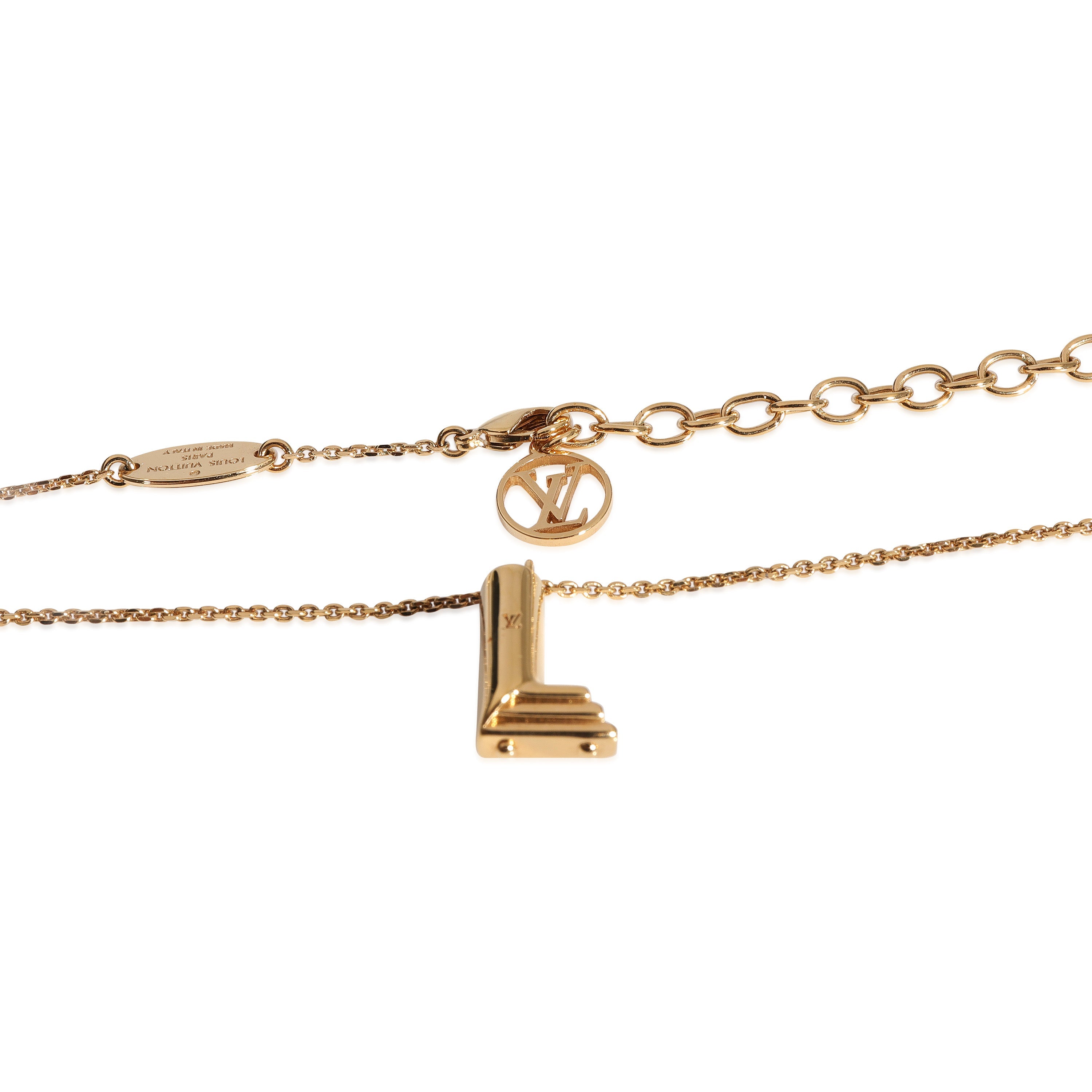 Louis Vuitton Louis Vuitton LV & Me Necklace, Letter L, on Chain