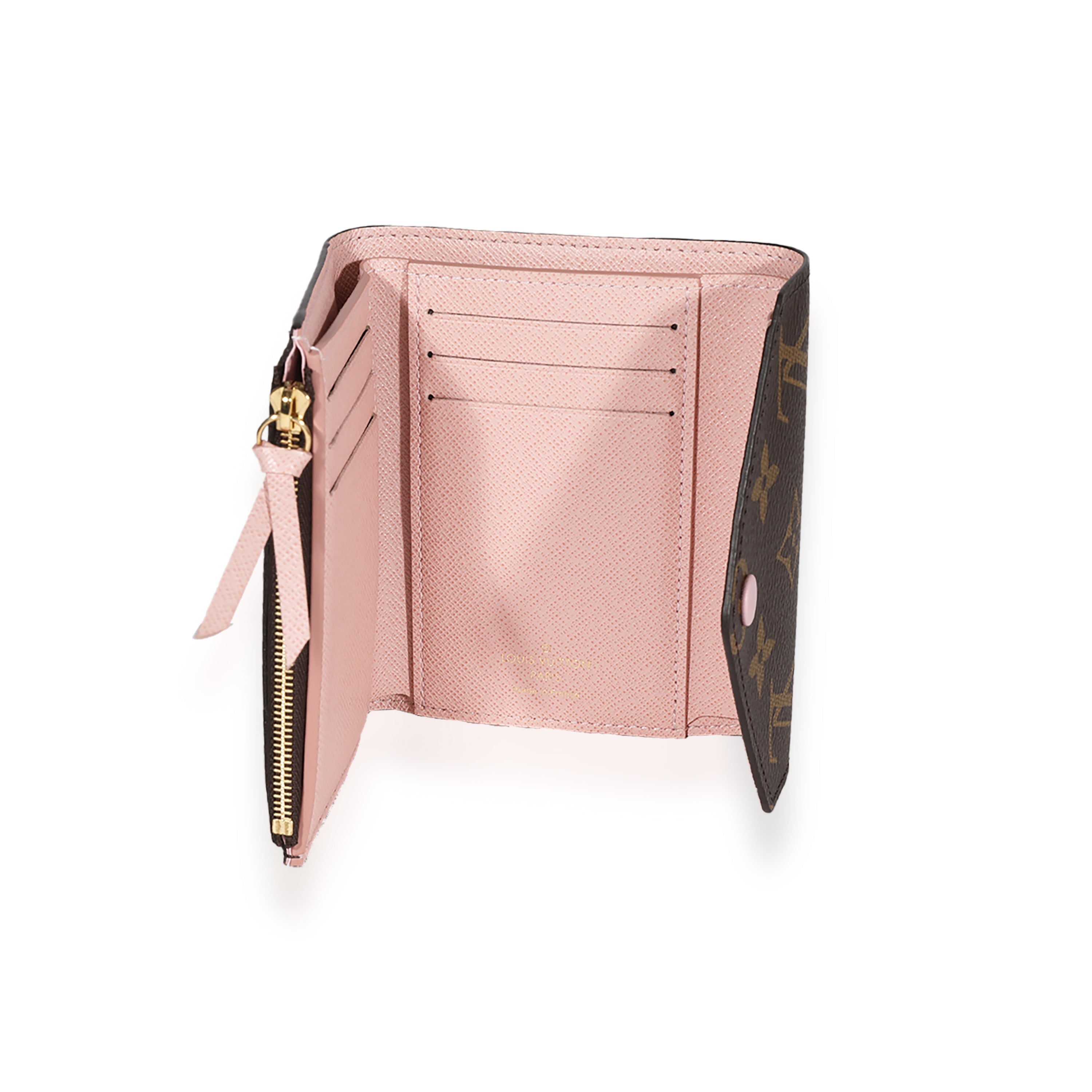 Louis Vuitton Louis Vuitton Monogram Canvas & Rose Ballerine Victorine Wallet