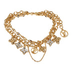 Louis Vuitton Louis Vuitton Blooming Bracelet in Gold Tone Strass