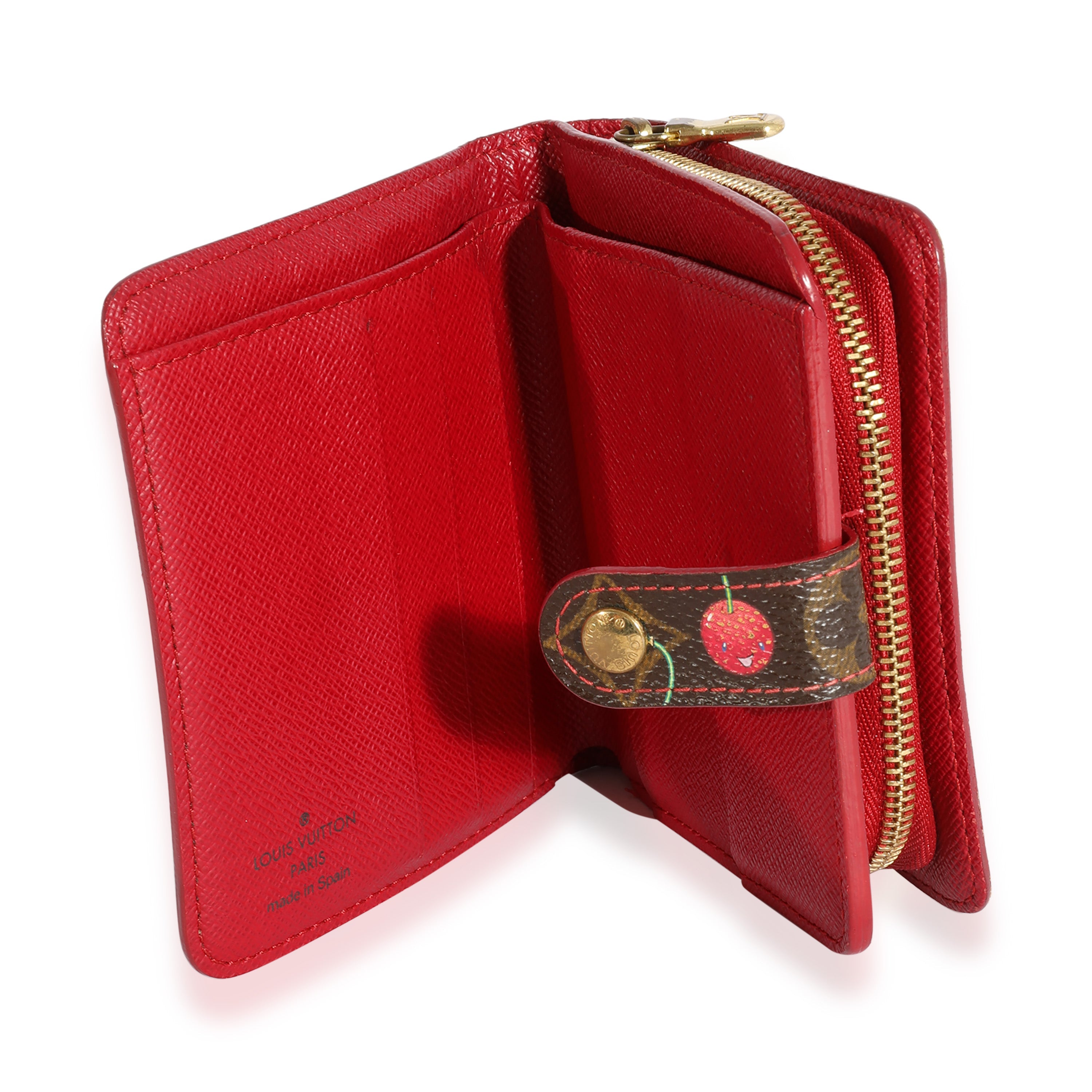 Louis Vuitton Louis Vuitton x Takashi Murakami Monogram Cerises Compact Wallet