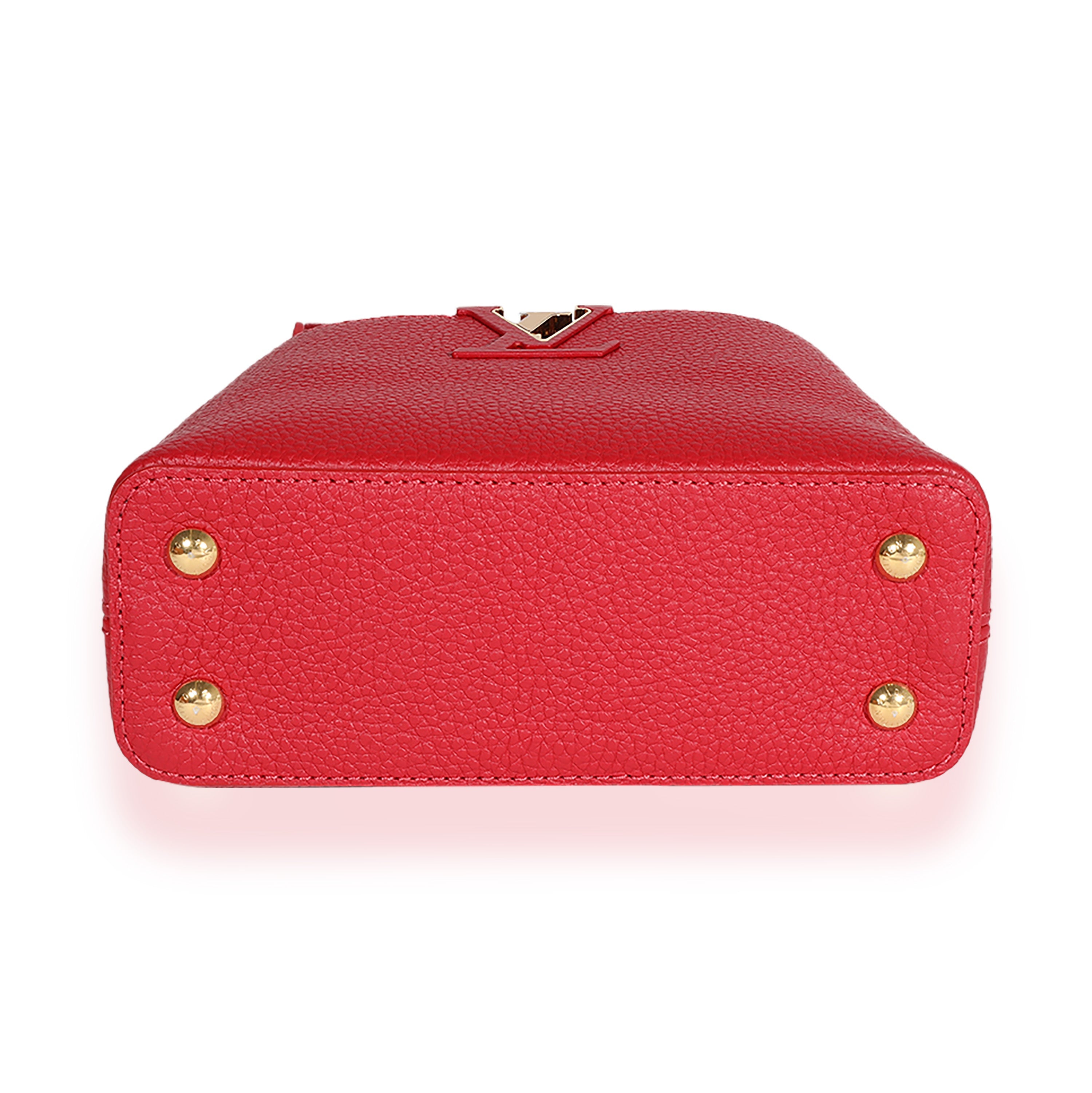 Louis Vuitton Louis Vuitton Scarlet Taurillon Capucines Mini