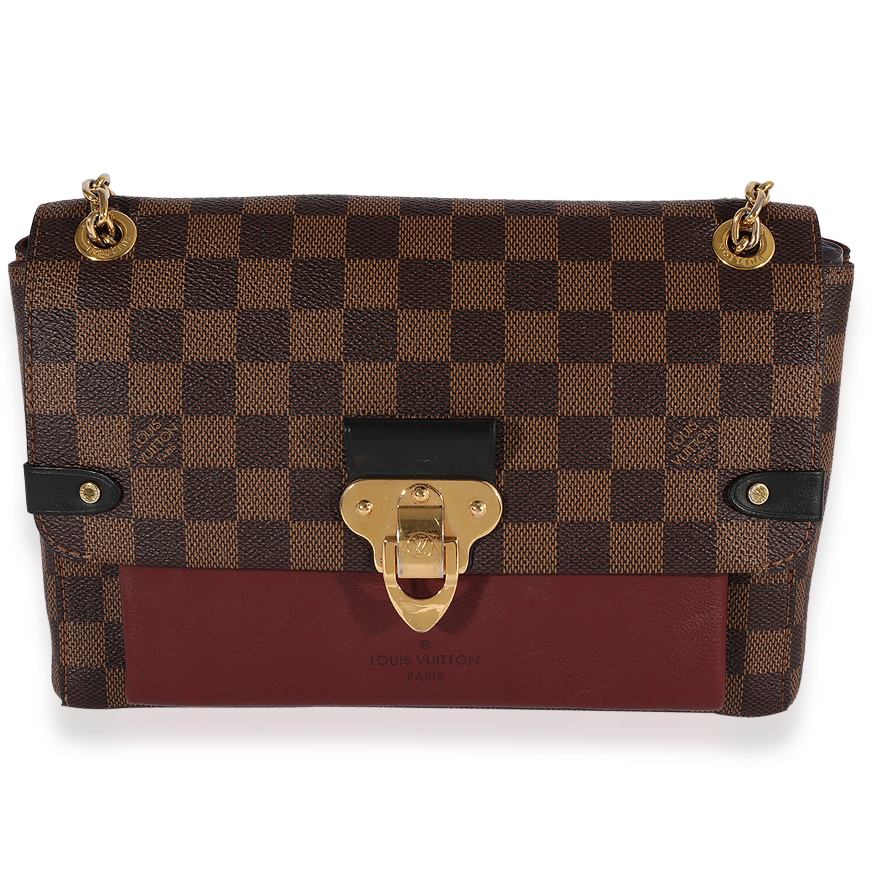 Louis Vuitton Louis Vuitton Damier Ebene & Bordeaux Taurillon Vavin PM