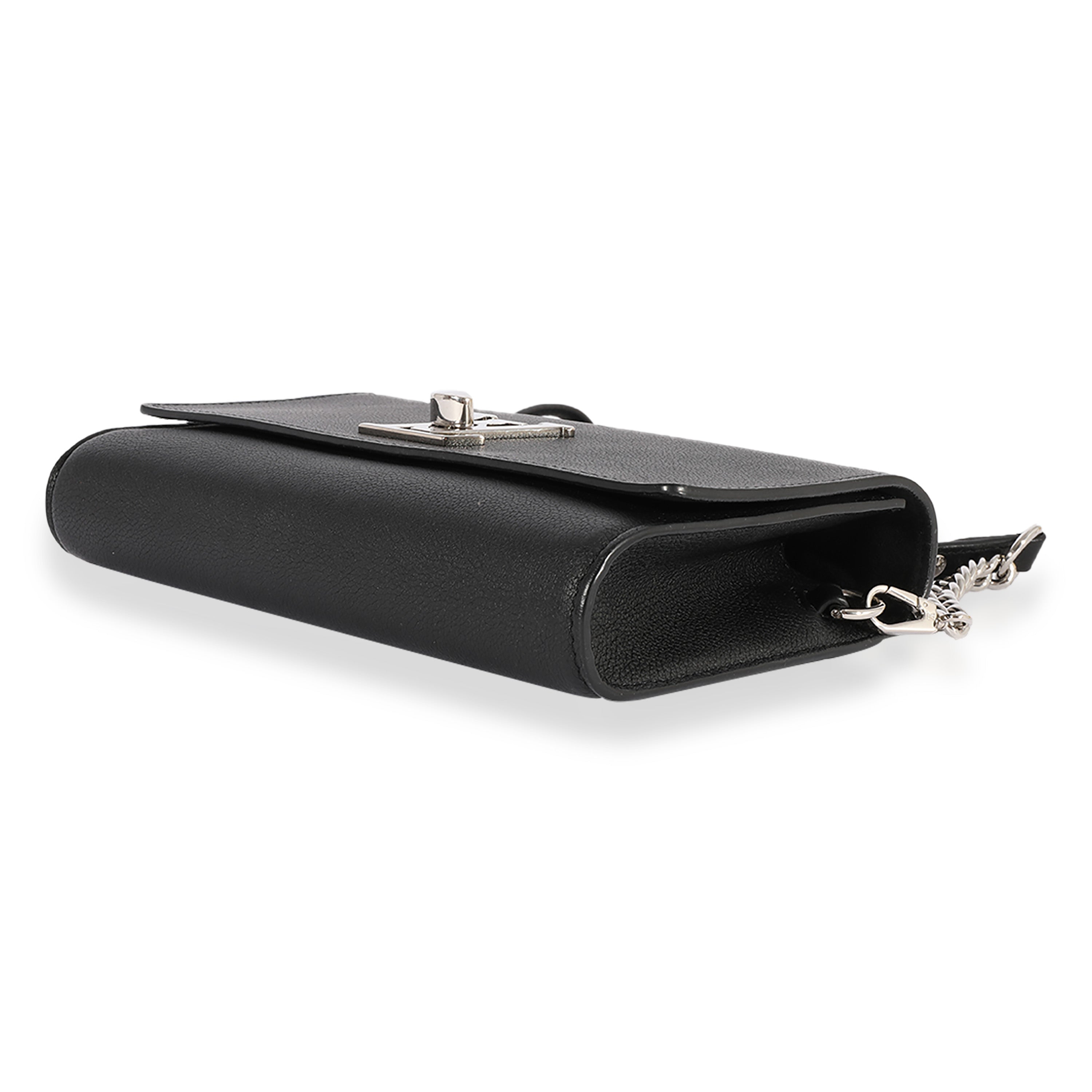 Louis Vuitton Louis Vuitton Black Taurillon Leather Lockme Short Handle Clutch