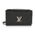 Louis Vuitton Louis Vuitton Black Taurillon Leather Lockme Short Handle Clutch