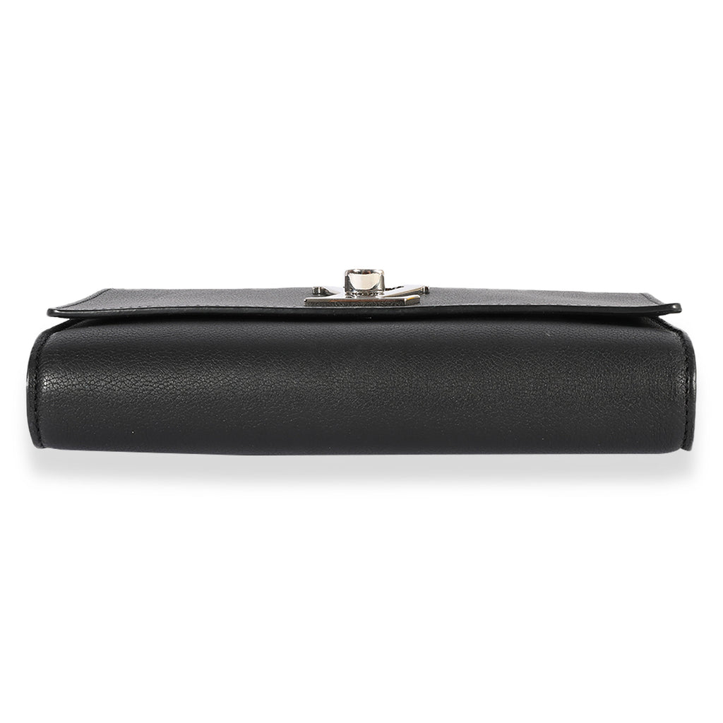 Louis Vuitton Louis Vuitton Black Taurillon Leather Lockme Short Handle Clutch