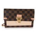 Louis Vuitton Louis Vuitton Damier Ebene & Cream Taurillon Vavin Chain Wallet