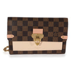 Louis Vuitton Louis Vuitton Damier Ebene & Cream Taurillon Vavin Chain Wallet