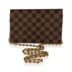 Louis Vuitton Louis Vuitton Damier Ebene & Cream Taurillon Vavin Chain Wallet
