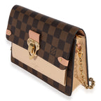 Louis Vuitton Louis Vuitton Damier Ebene & Cream Taurillon Vavin Chain Wallet