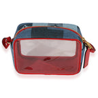 Louis Vuitton Louis Vuitton Denim Patchwork & Red Leather PVC Beach Pouch