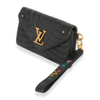 Louis Vuitton Louis Vuitton Black Calfskin New Wave Long Wristlet Wallet