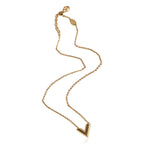 Louis Vuitton Louis Vuitton Essential V Gold Tone Necklace