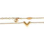 Louis Vuitton Louis Vuitton Essential V Gold Tone Necklace