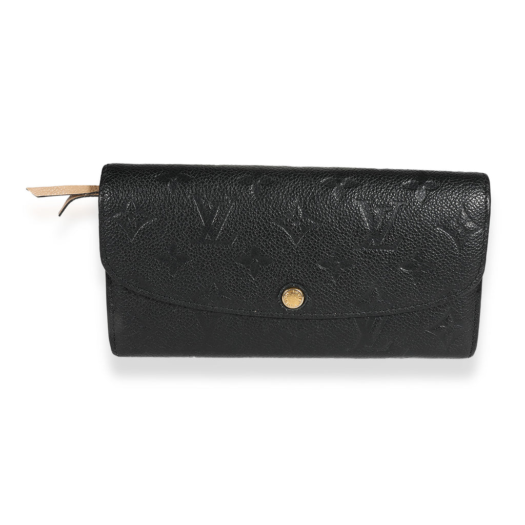 Louis Vuitton Louis Vuitton Black Monogram Empreinte Emilie Wallet