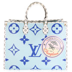 Louis Vuitton Blue Monogram Giant Canvas Hamptons Onthego GM