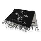 Louis Vuitton Louis Vuitton Black & Gray Monogram Cashmere Reykjavik Scarf