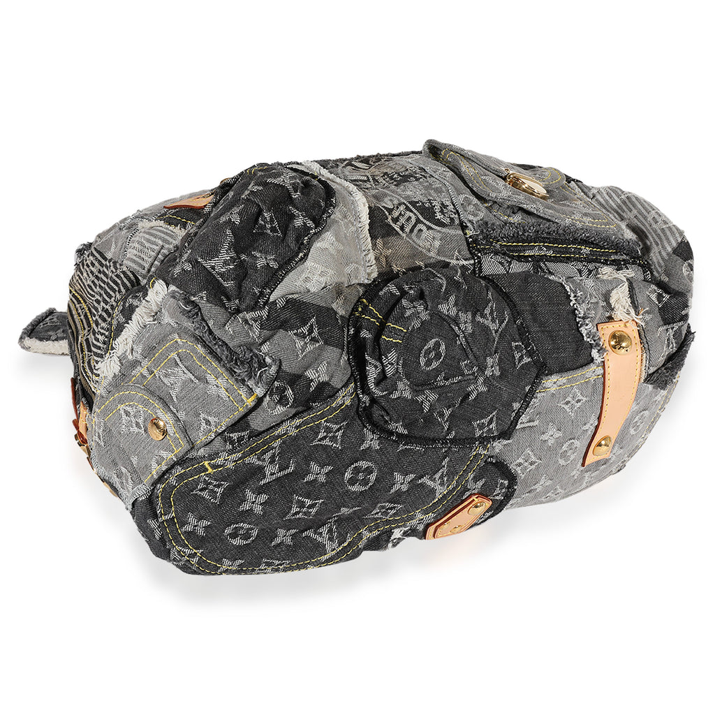 Louis Vuitton Louis Vuitton Gray Monogram Denim Patchwork Bowly Bag