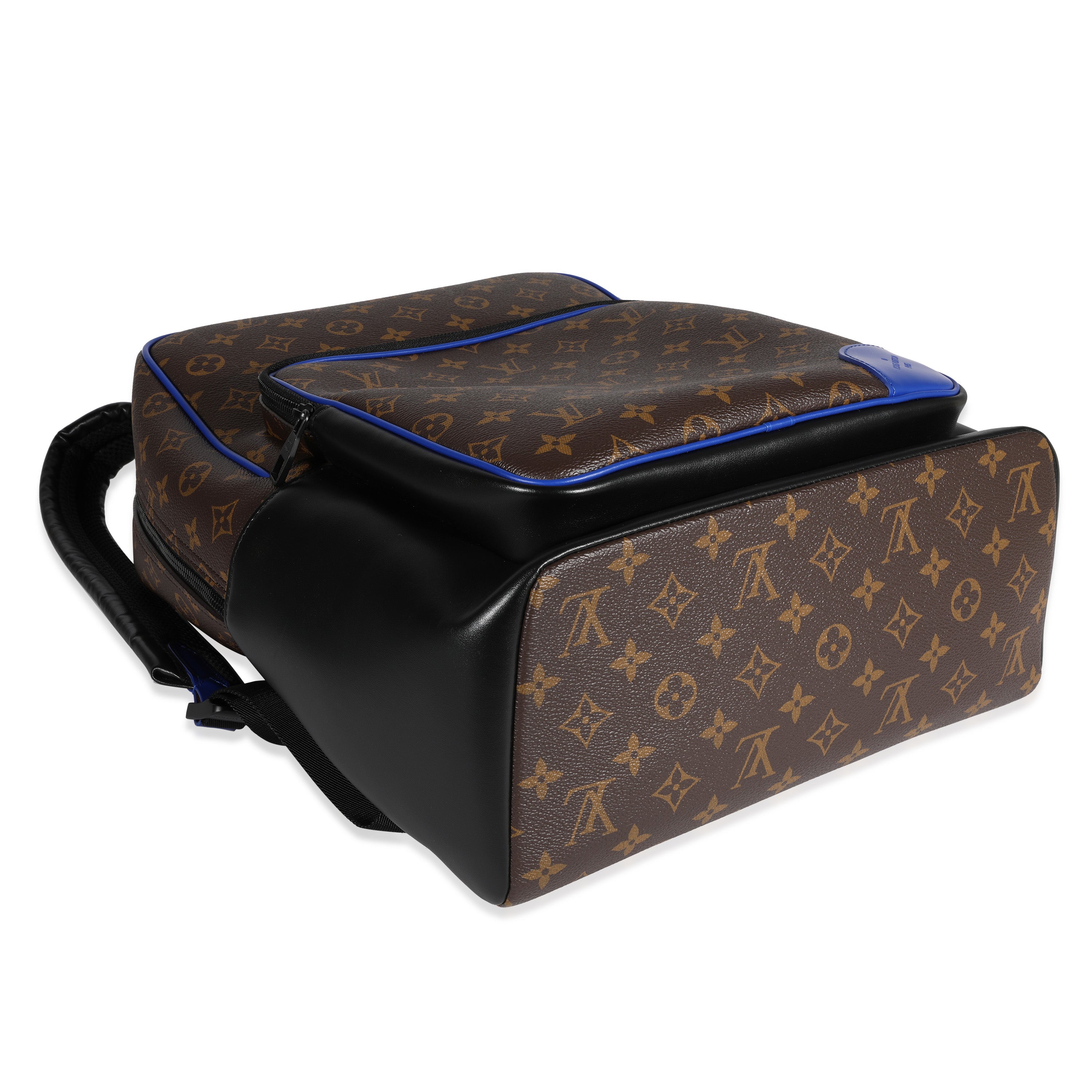 Louis Vuitton Louis Vuitton Monogram Macassar & Blue Leather Dean Backpack