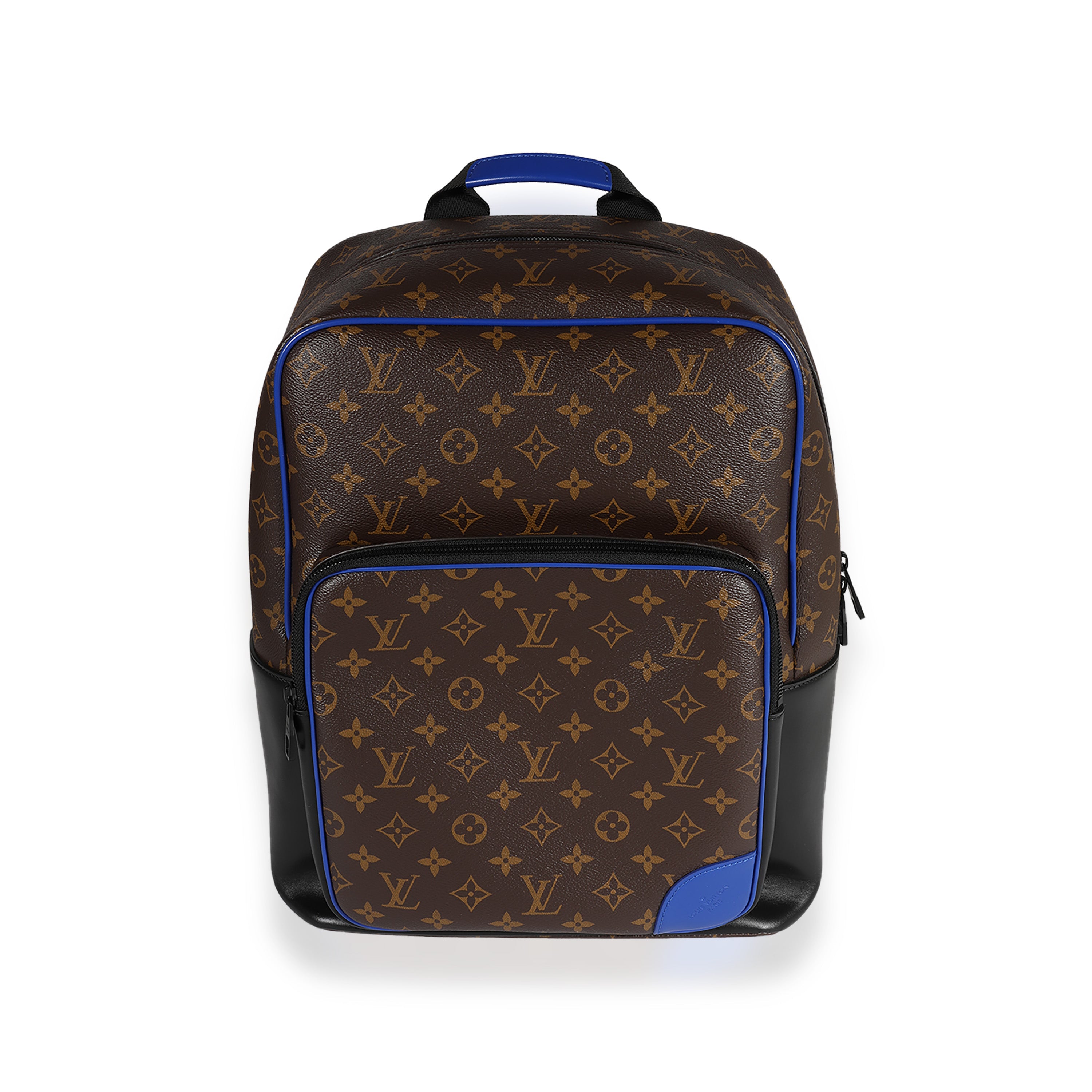 Louis Vuitton Louis Vuitton Monogram Macassar & Blue Leather Dean Backpack