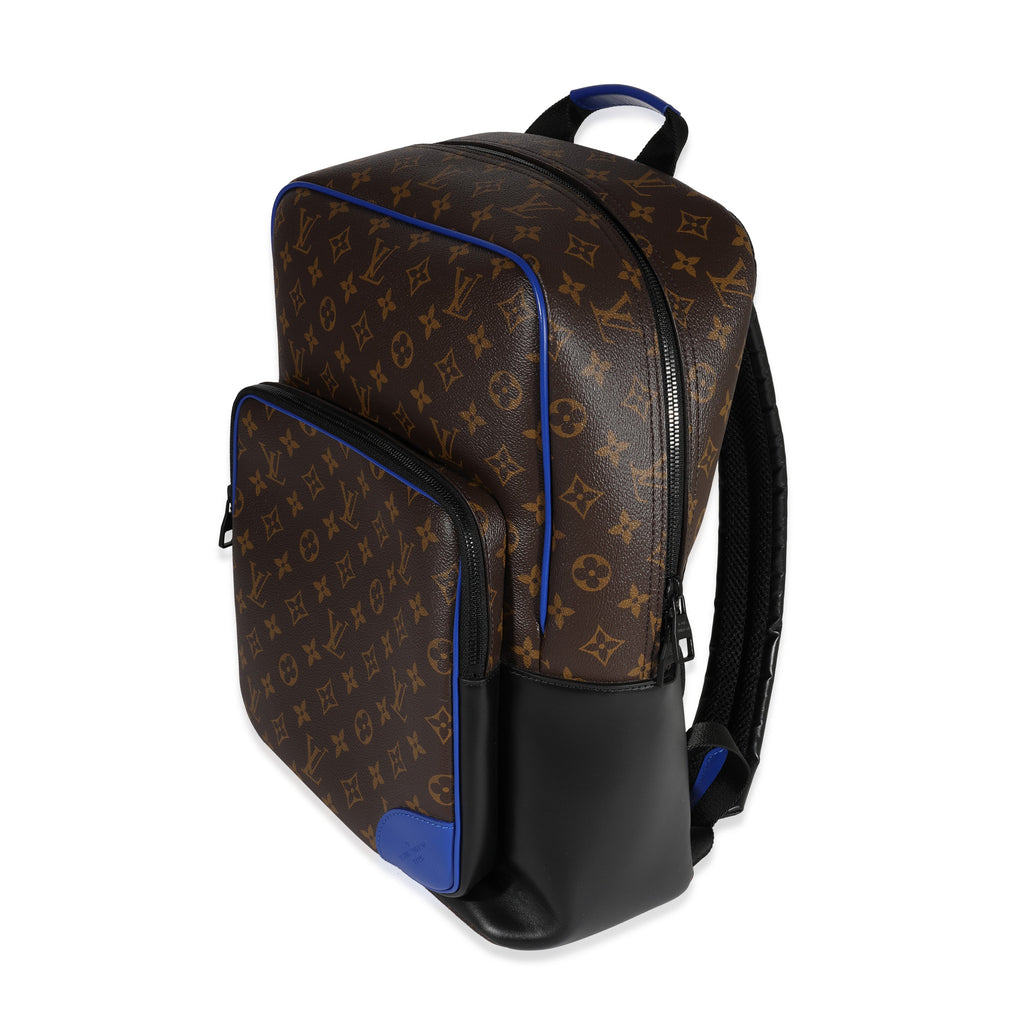 Louis Vuitton Louis Vuitton Monogram Macassar & Blue Leather Dean Backpack