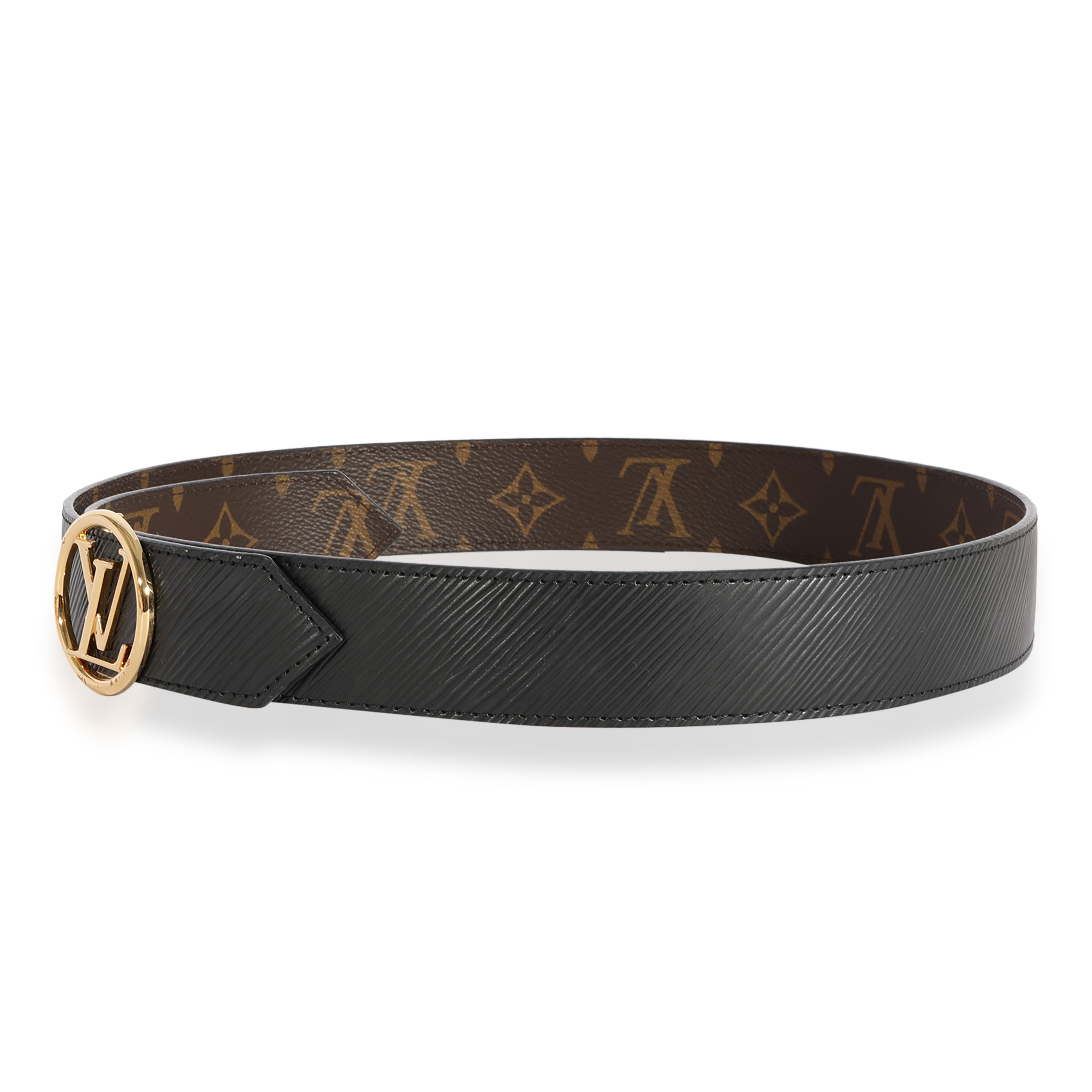 Louis Vuitton Louis Vuitton Reversible Monogram Canvas & Epi Leather 35mm LV Circle Belt