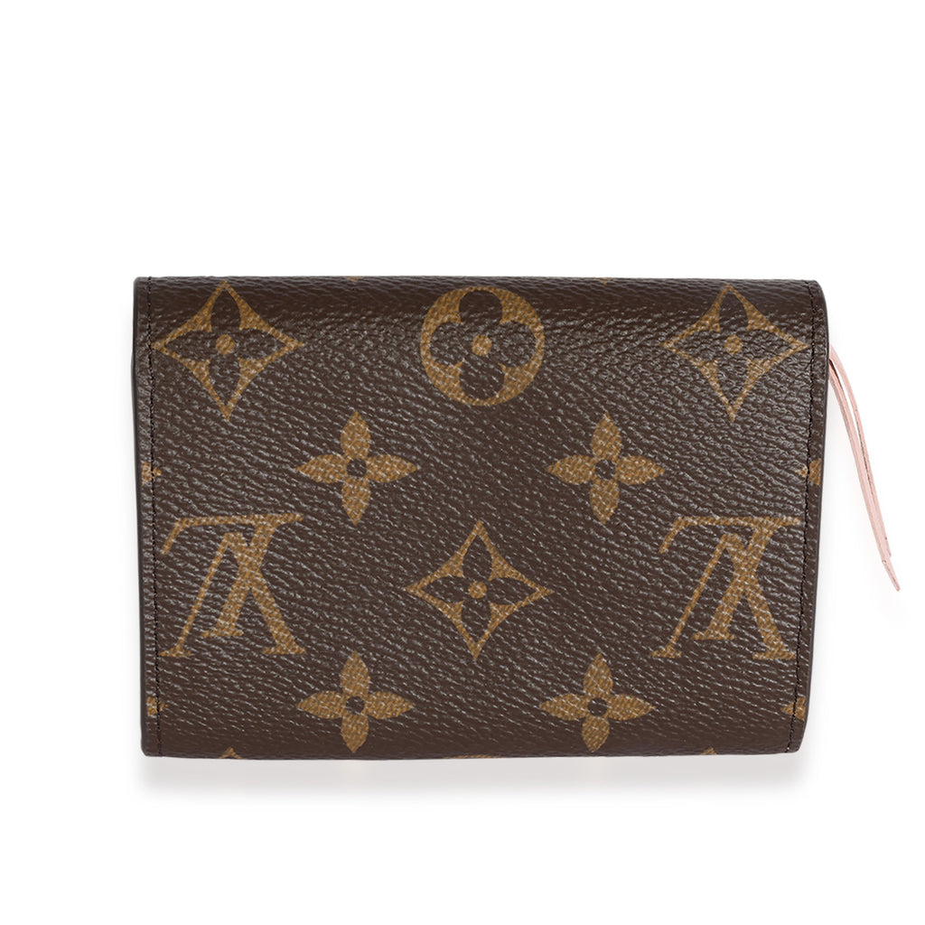 Louis Vuitton Monogram Canvas & Rose Ballerine Rosalie Wallet