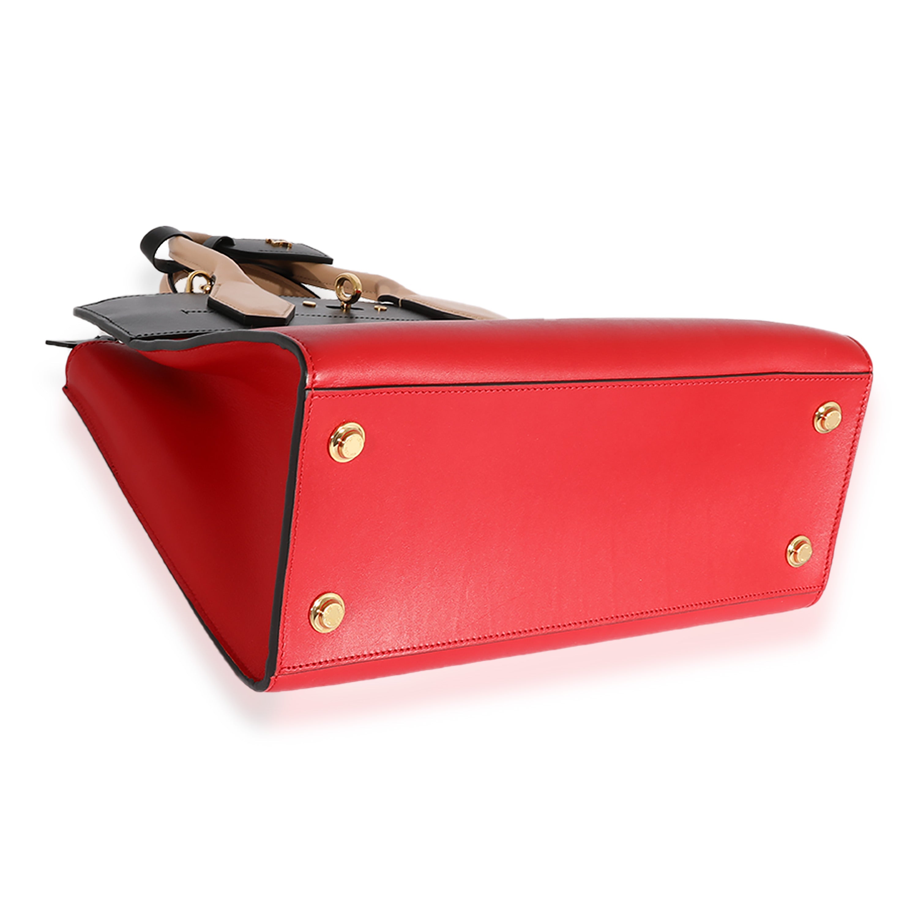 Louis Vuitton Rouge & Black Calfskin City Steamer MM