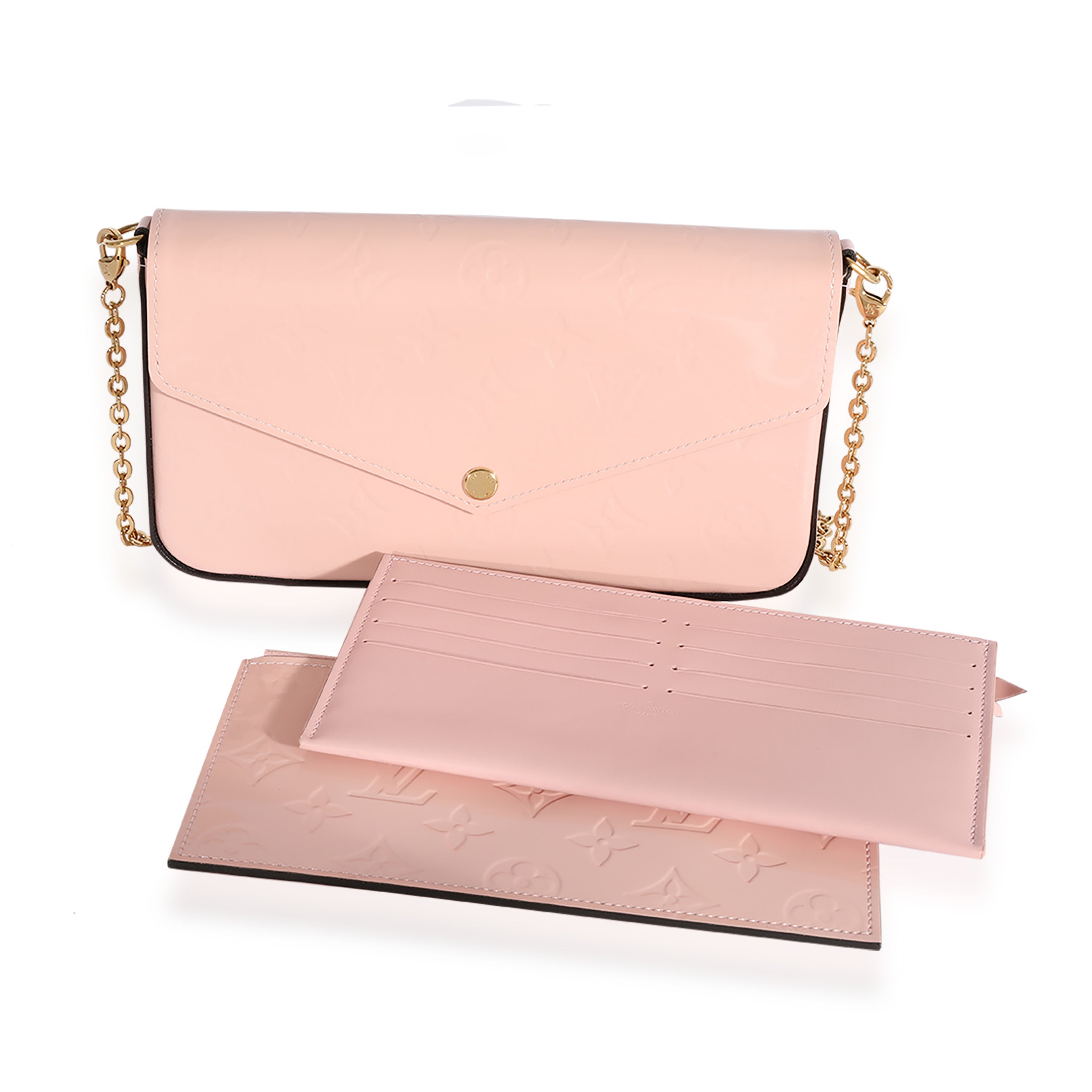 Louis Vuitton Louis Vuitton Rose Ballerine Monogram Vernis Félicie Pochette
