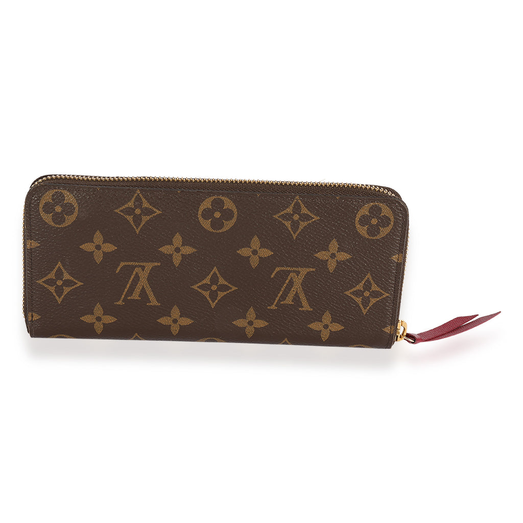 Louis Vuitton Louis Vuitton Monogram Canvas & Fuchsia Clémence Wallet