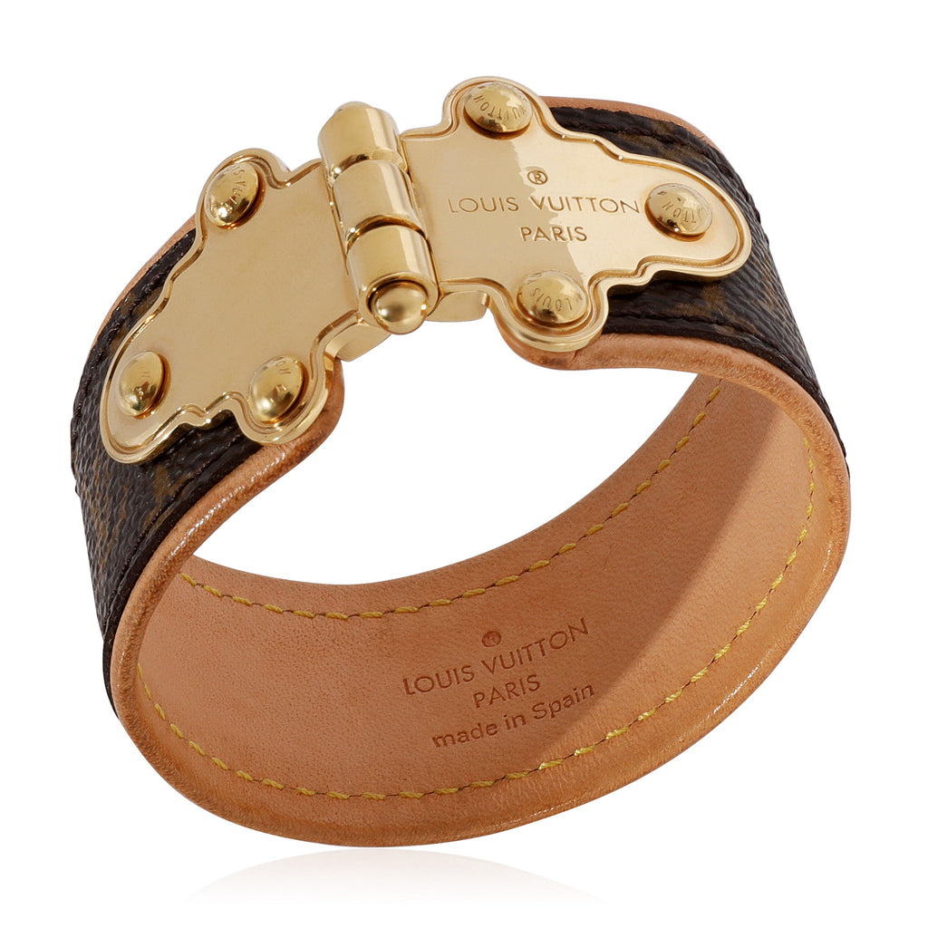 Louis Vuitton Gold Tone Louis Vuitton Monogram Save It Bracelet